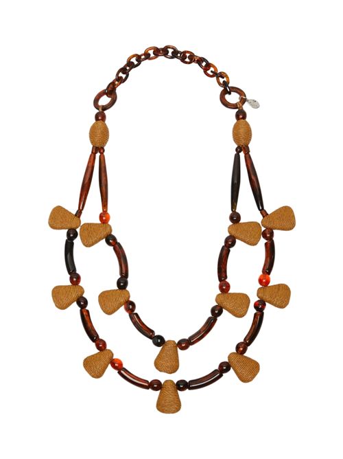 Collana WKAFALANGE in rafia e resina Caramello WEEKEND MAX MARA | 2615751055600006